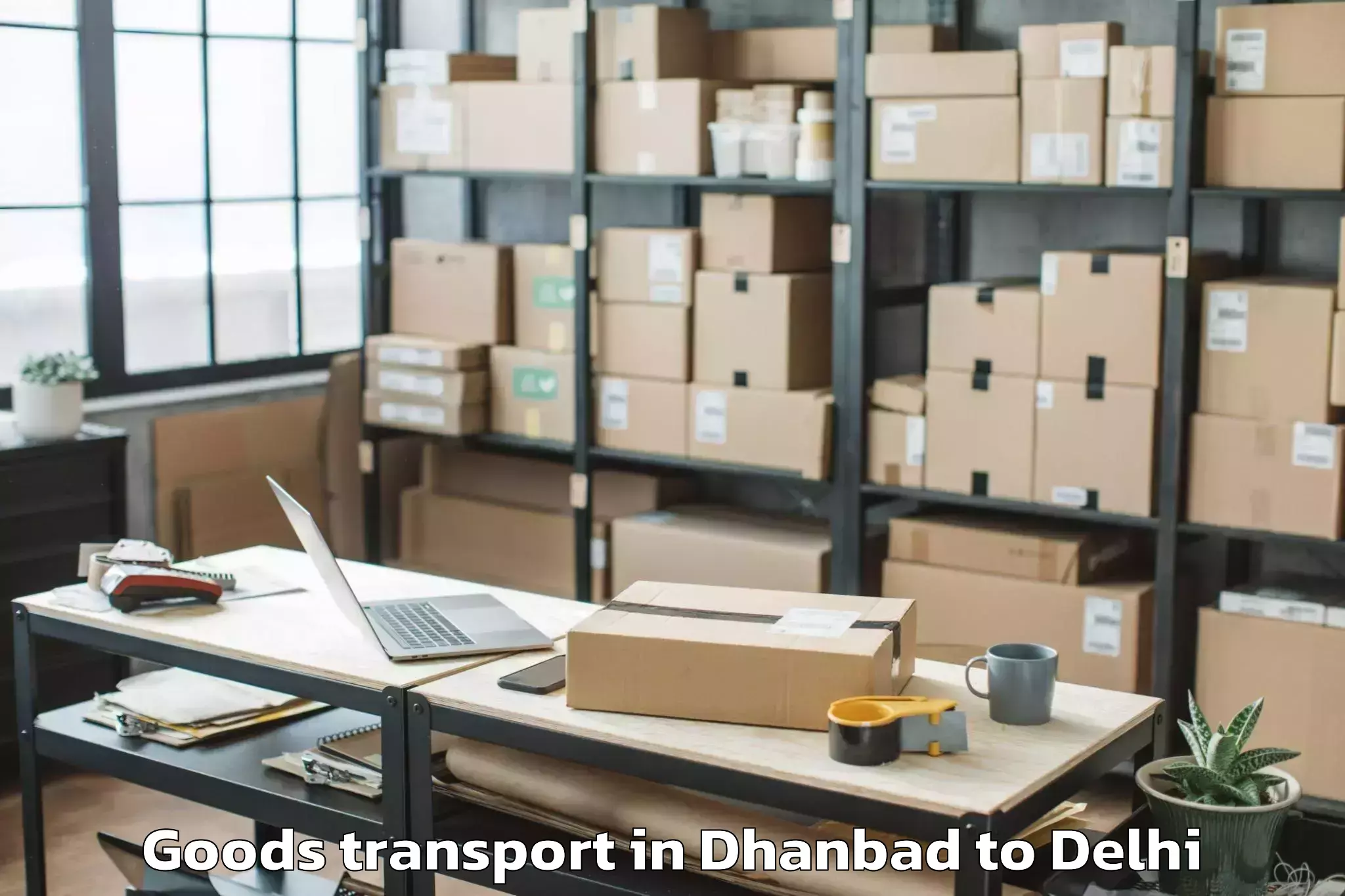 Dhanbad to Najafgarh Goods Transport Booking